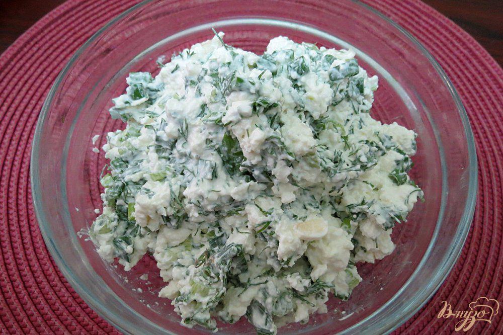 Салат из зеленого лука и творога