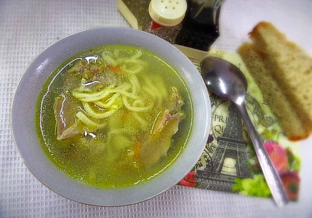 Суп-лапша с крольчатиной