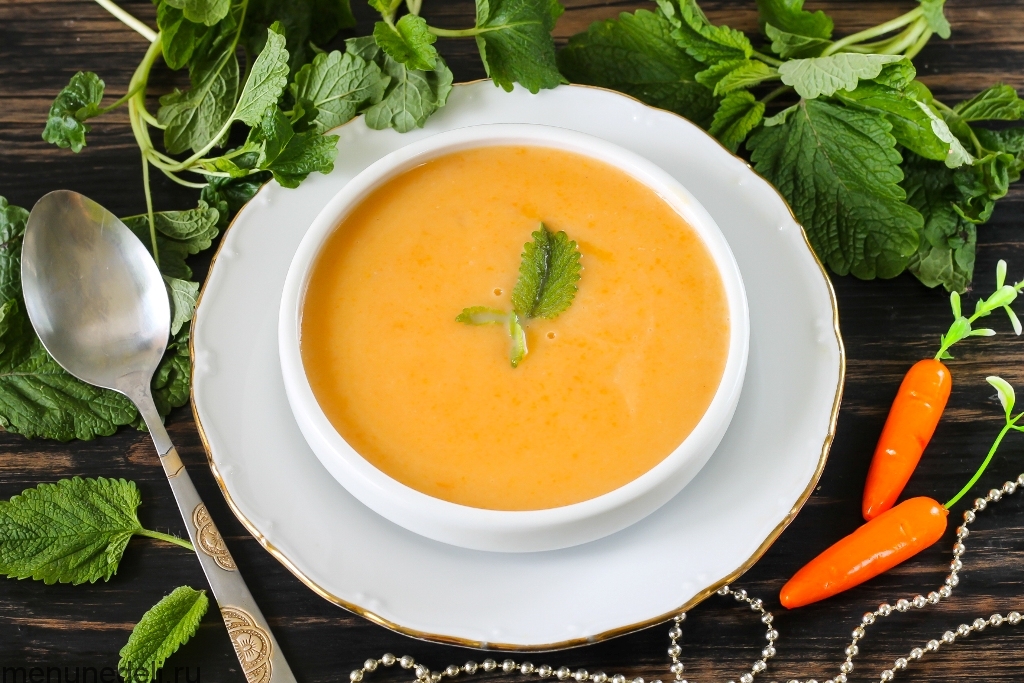 Суп-пюре молочный с рисом и морковью